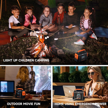 Portable Power Station 300W 257Wh Lithium Battery Bailibatt Small Portable Generator for Home Use Camping Travel Emergency Hunting Outdoor, Large Power Bank with AC Outlet for Laptop