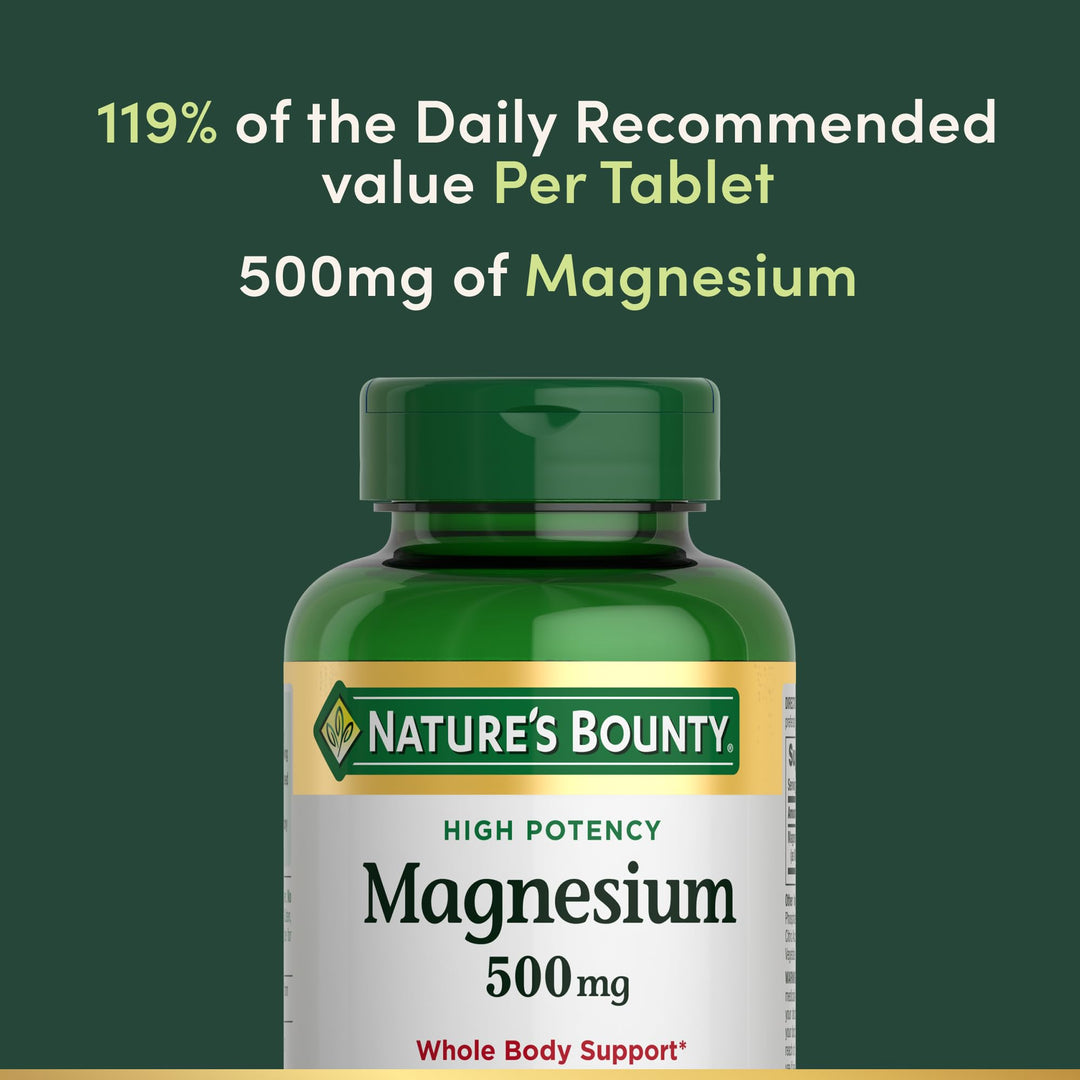 Óxido de Magnesio Nature’s Bounty 500 mg – 200 tabletas