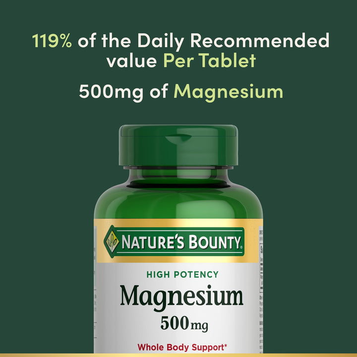 Óxido de Magnesio Nature’s Bounty 500 mg – 200 tabletas