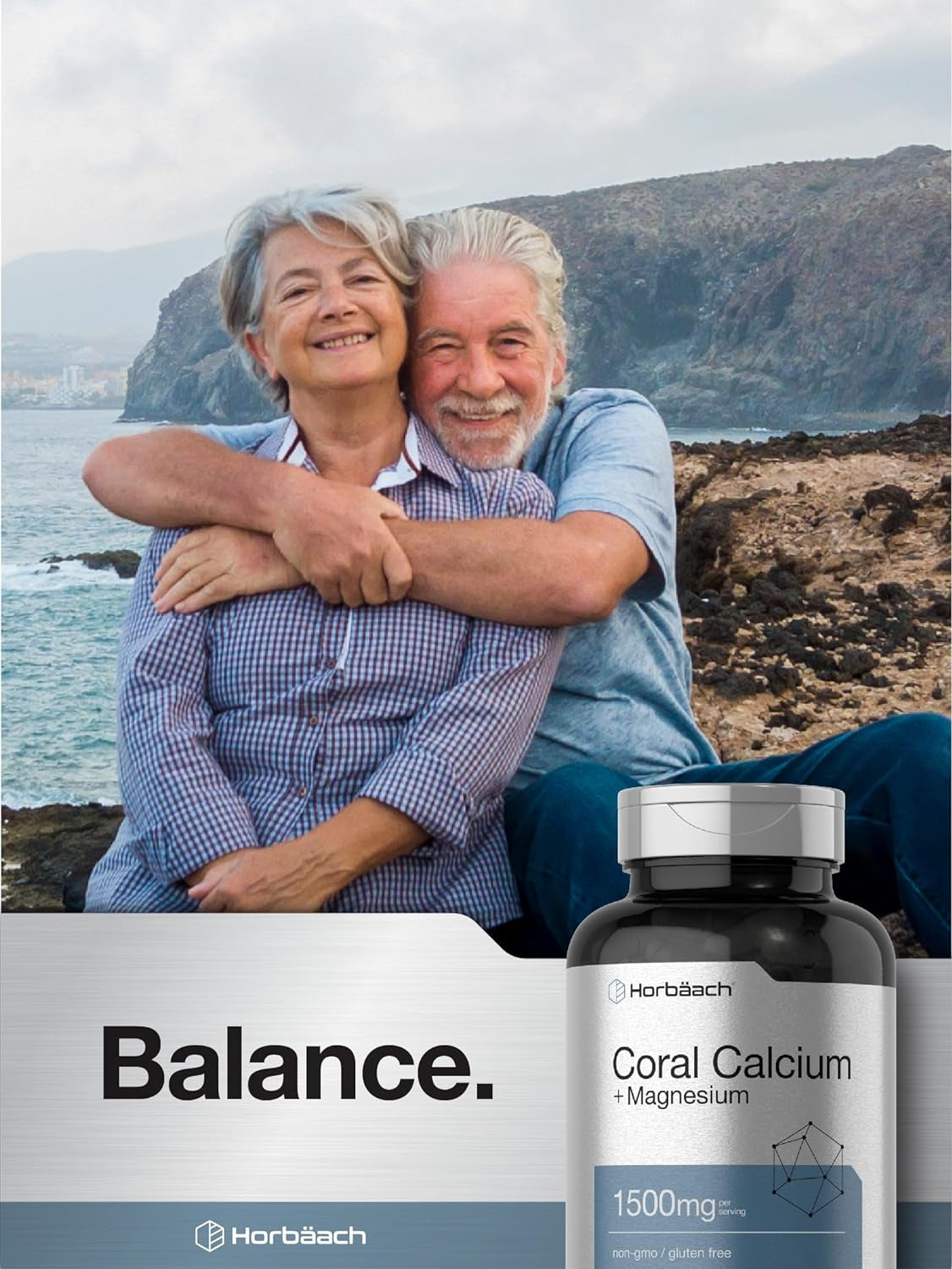 Horbäach Coral Calcium 1500Mg 150 Capsules | plus Magnesium | Non-Gmo, Gluten Free Supplement