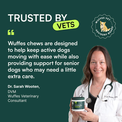 Wuffes Hip & Joint – Suplemento Articulaciones Perros Pequeños/Medianos (60 u)