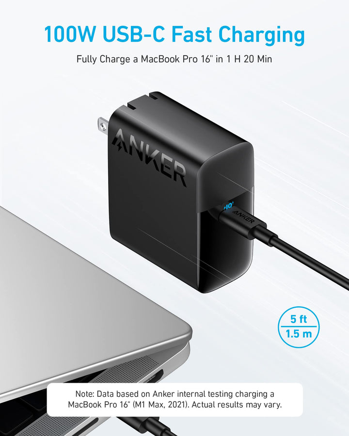 Anker cargador rapido 100W USB-C con cable 1.5m