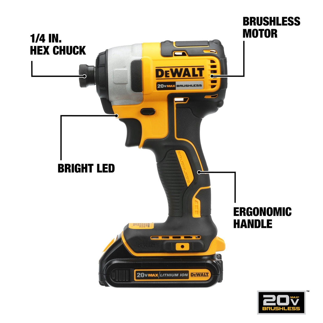 Dewalt DCF787D1 Atornillador Impacto 20V Kit