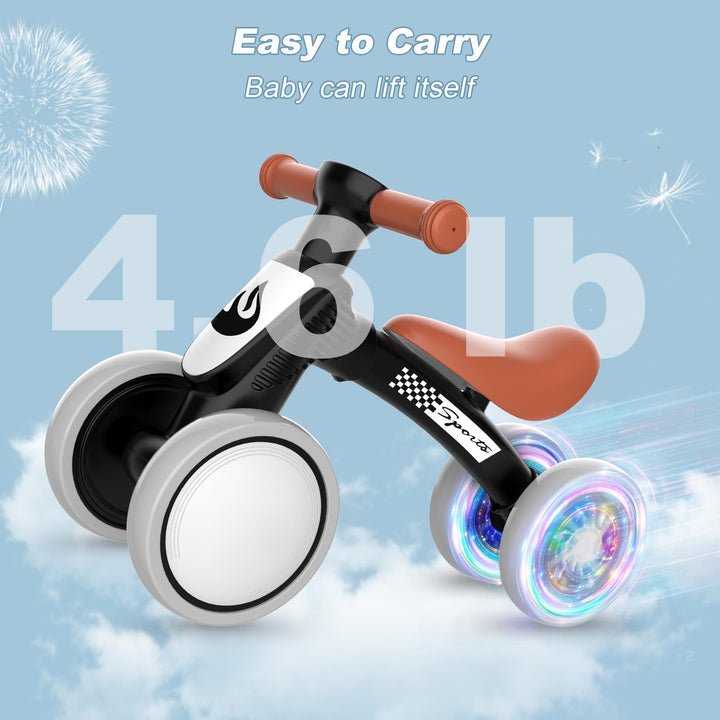 Bicicleta de equilibrio WETIFY 4 ruedas con luces LED para bebe