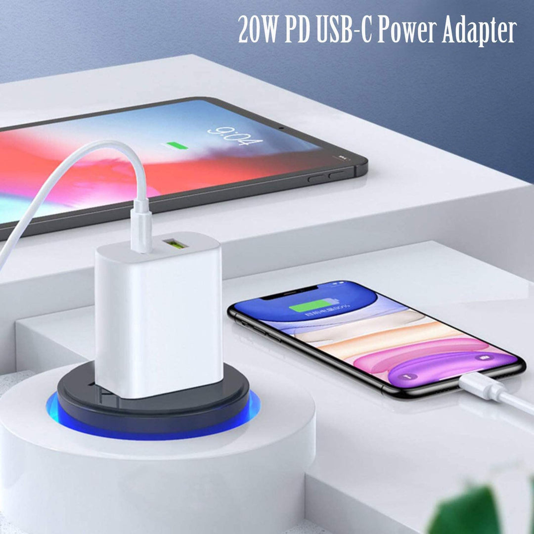 DENGWENQIANG Cargador 20W 2Pack doble puerto USB-C y USB-A