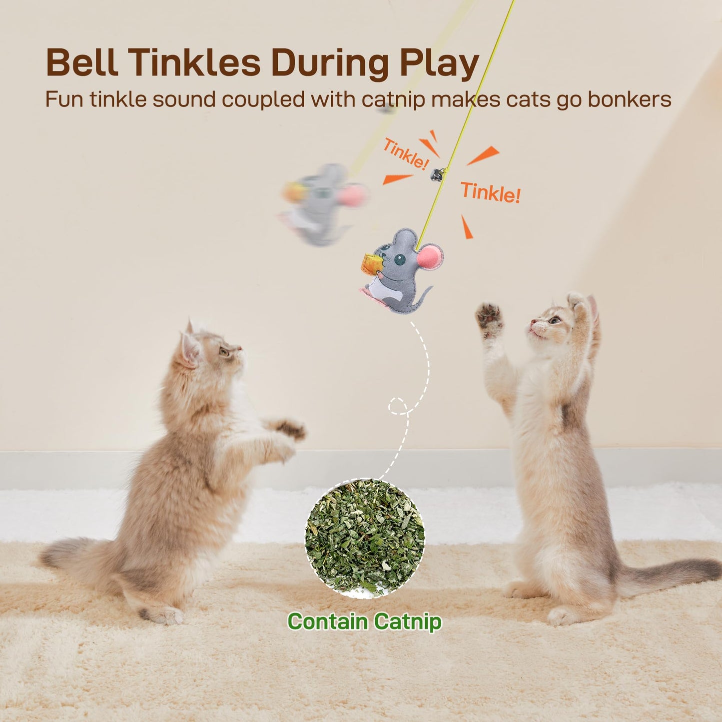 Set Potaroma CFT-5 Juguetes Interactivos Colgantes para Gatos