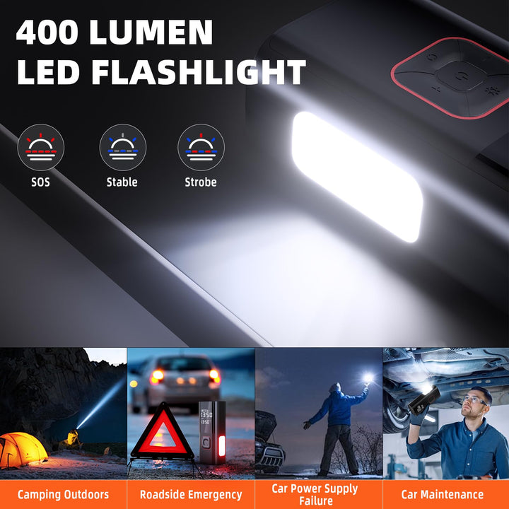 Arrancador de Bateria Pirail 5000A 12V con Compresor 160PSI