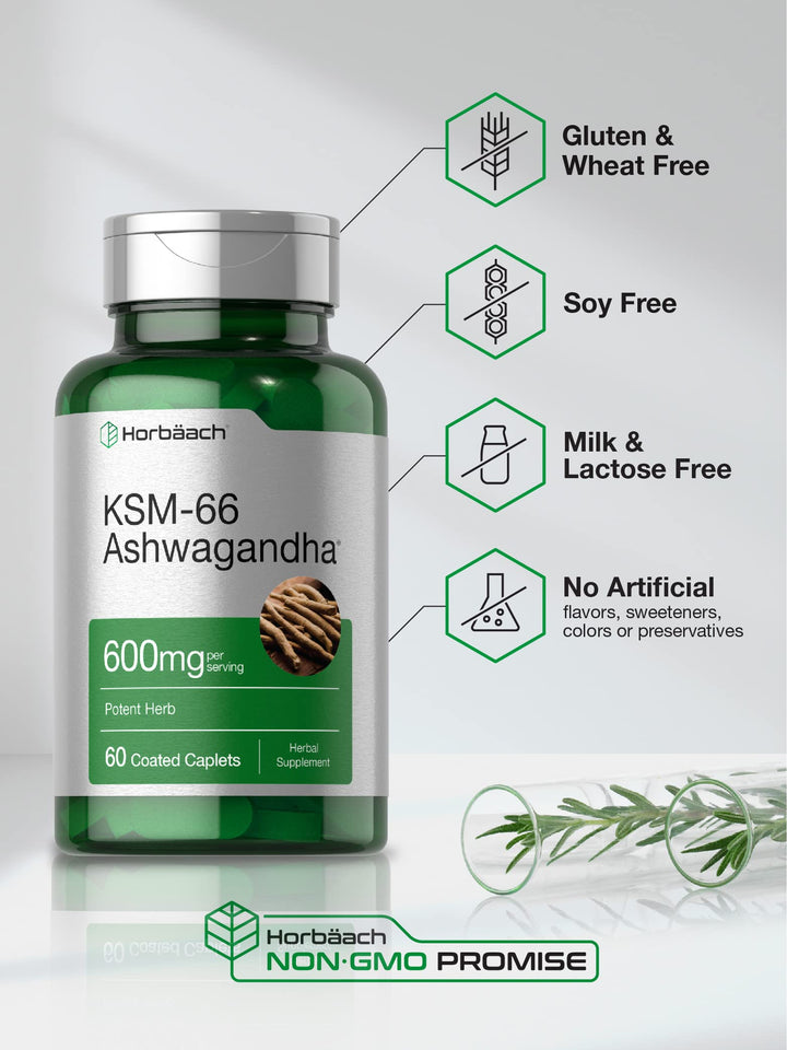 Ashwagandha KSM-66 Horbaach 600 mg – 60 cápsulas veganas
