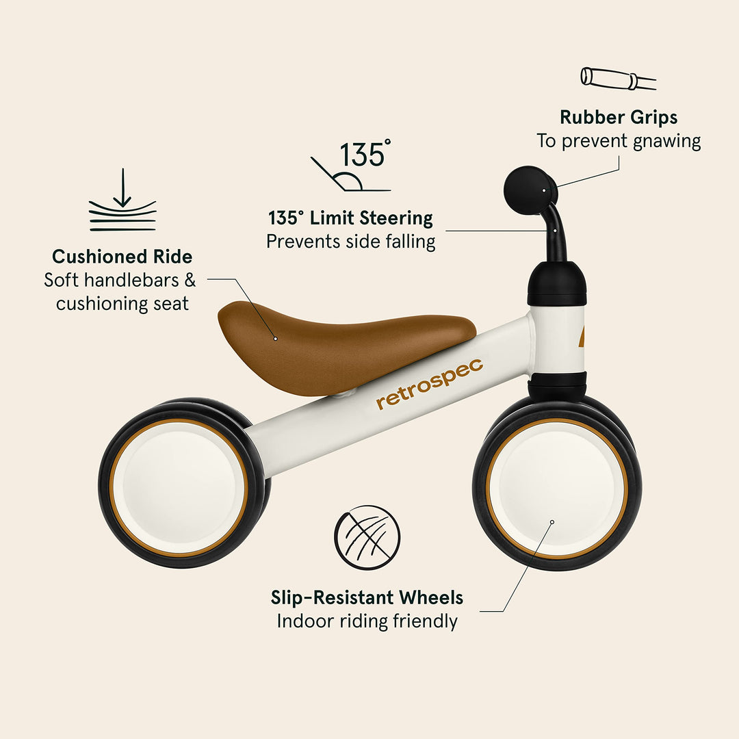 Bicicleta de equilibrio Retrospec Cricket 4 ruedas para bebe 12-24M