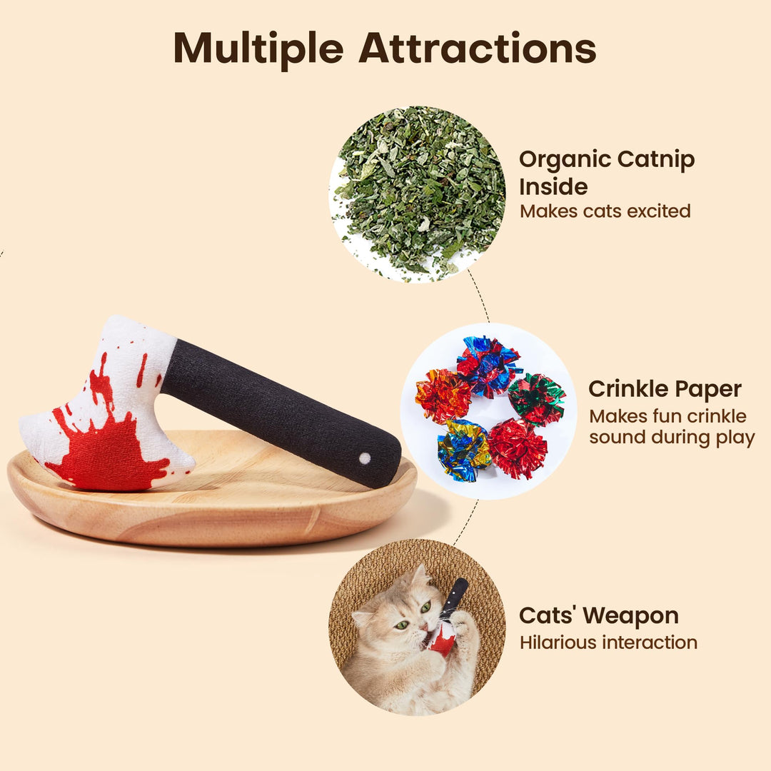 Set Potaroma CTH-4 Juguetes Halloween con Catnip para Gatos x4