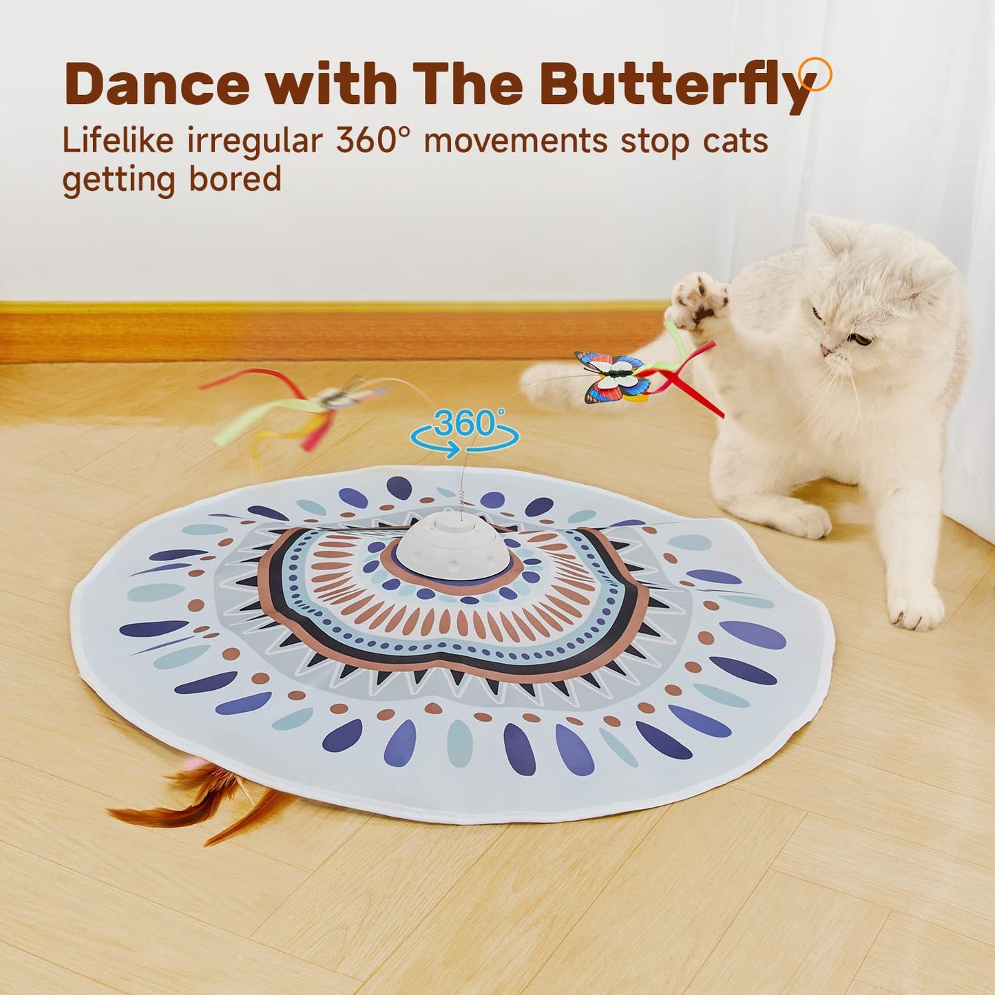 Juguete Potaroma CTB-3 Pro Interactivo 3en1 Recargable para Gatos