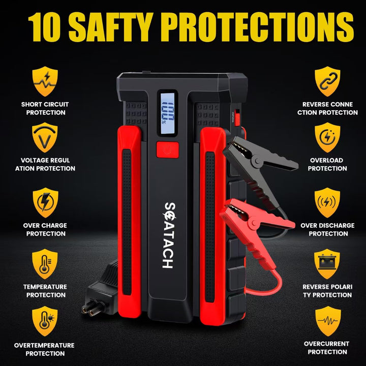 Arrancador de Bateria Scatach 002 4000A Portatil 12V