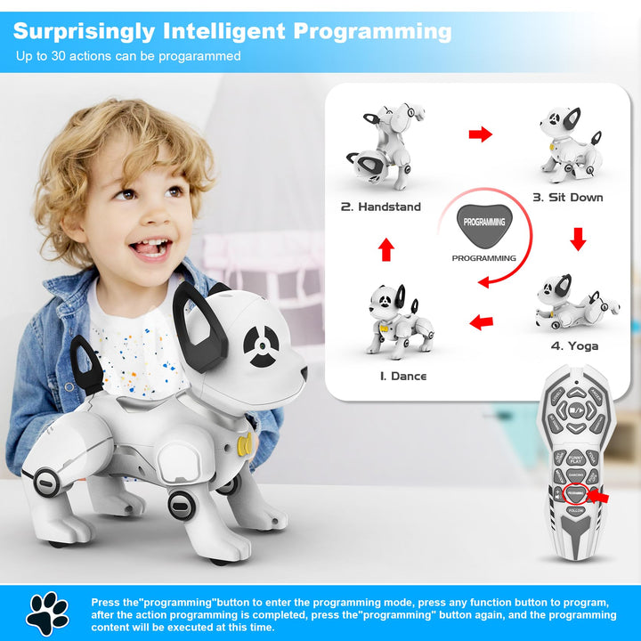 Perro Robot SUPIREO Rc Blanco Interactivo Programable