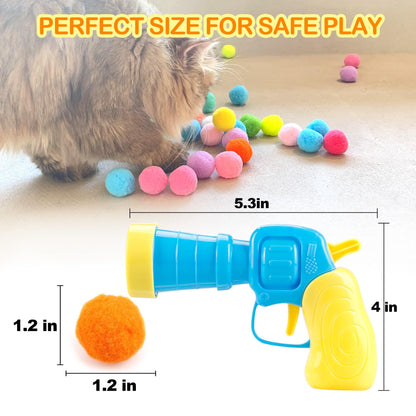 Lanzador MeoHui CBT-31 con 30 Pelotas Suaves Interactivas para Gatos
