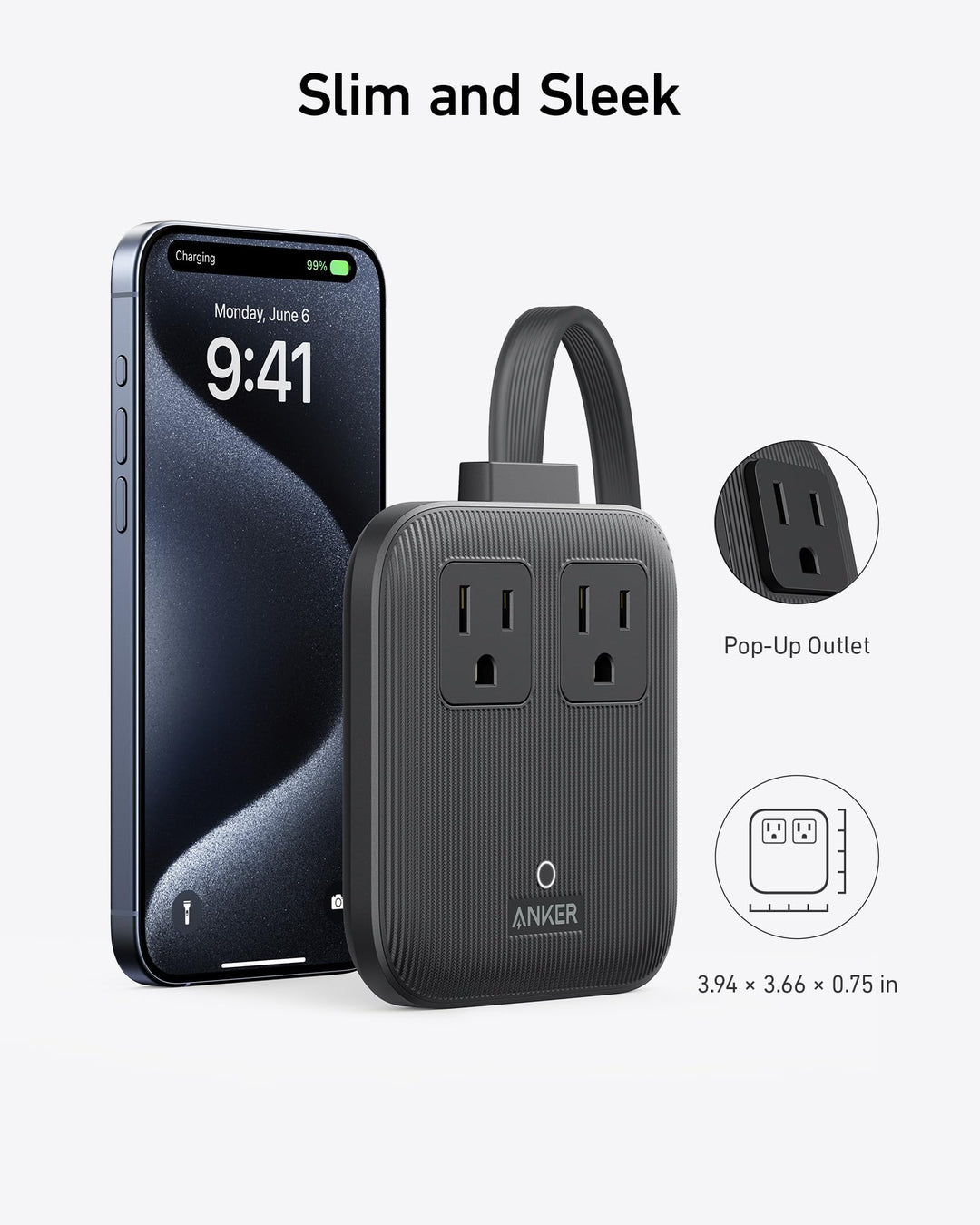 Anker estacion de carga Nano 67W 6 en 1 con puertos USB-C y AC