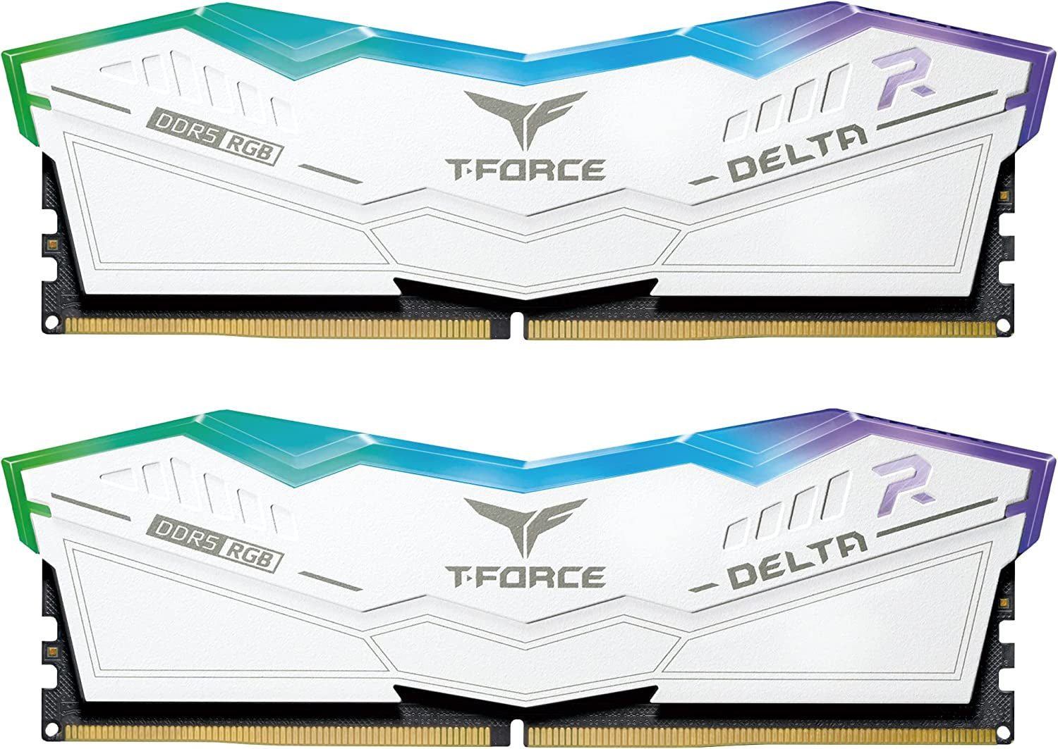 TEAMGROUP T-Force Delta RGB DDR5 Ram 32GB (2X16Gb) 6000Mhz PC5-48000 CL30 Intel XMP 3.0 & AMD Expo Compatible Desktop Memory Module Ram White FF4D532G6000HC30DC01