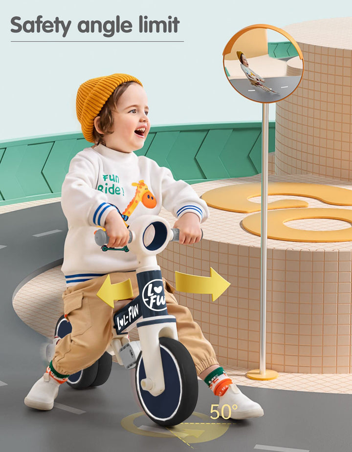 Bicicleta de equilibrio LOL-FUN 4 en 1 con pedales removibles para niños