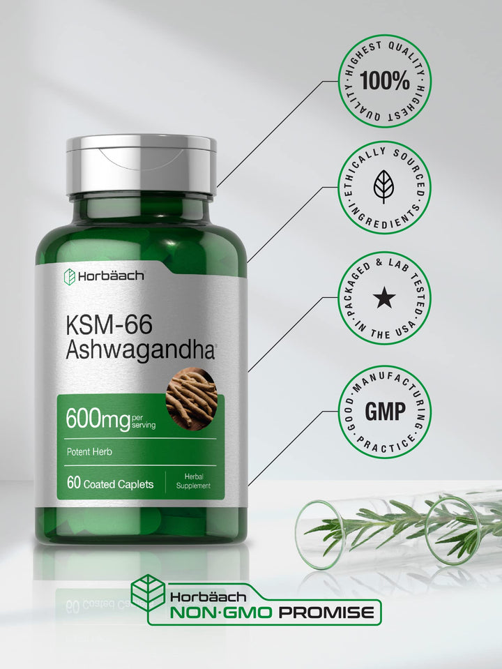 Ashwagandha KSM-66 Horbaach 600 mg – 60 cápsulas veganas