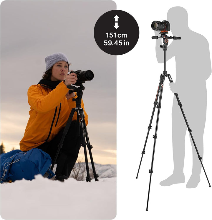 Manfrotto Befree Live Advanced 4-Section Aluminum Travel Tripod with 3-Way Fluid Head