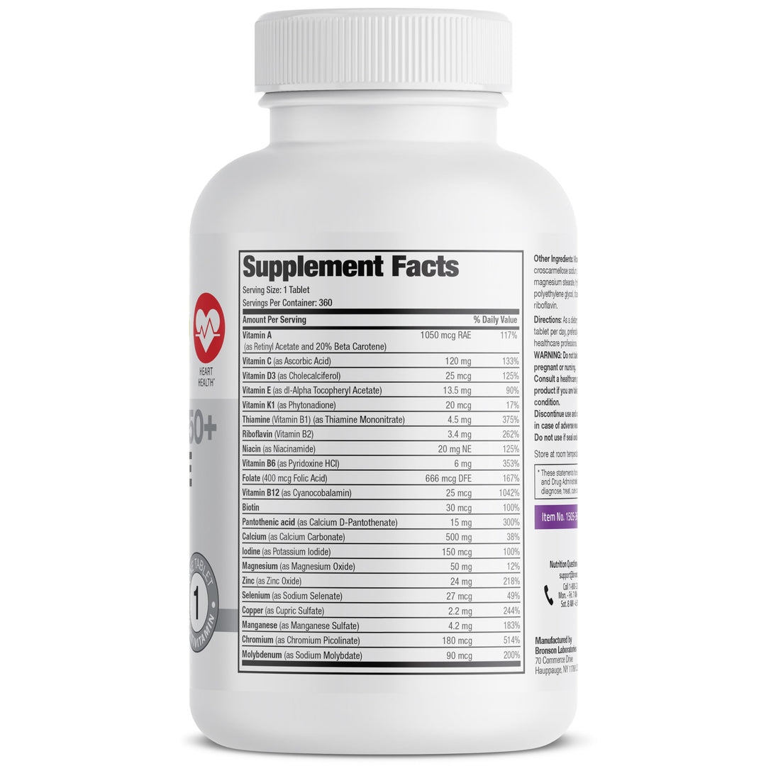 Bronson ONE Daily 50+ para Mujer - 360 tabletas