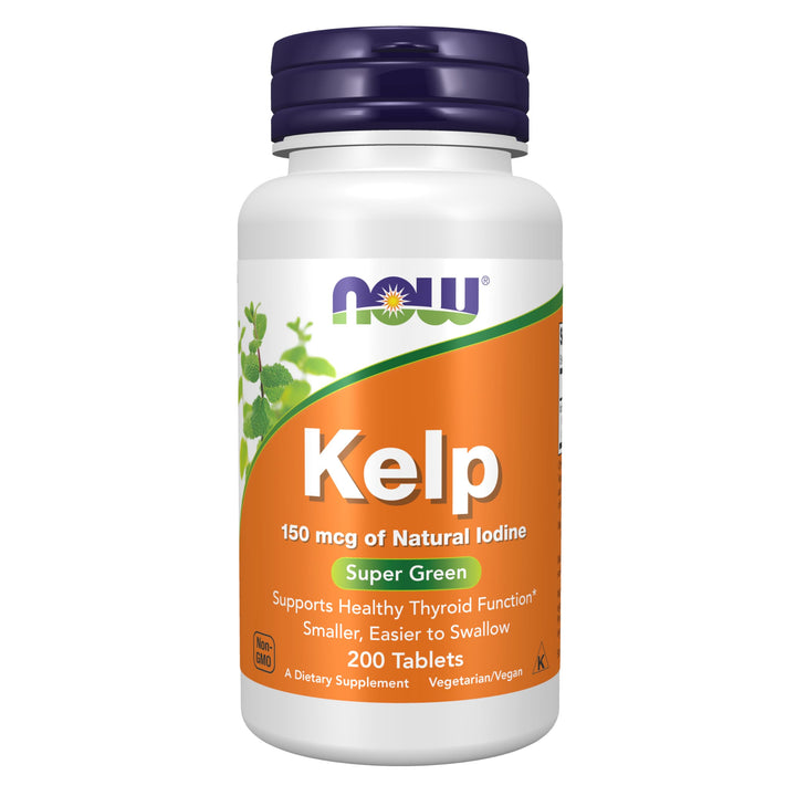 NOW Kelp 150 mcg de Yodo Natural - 200 tabletas