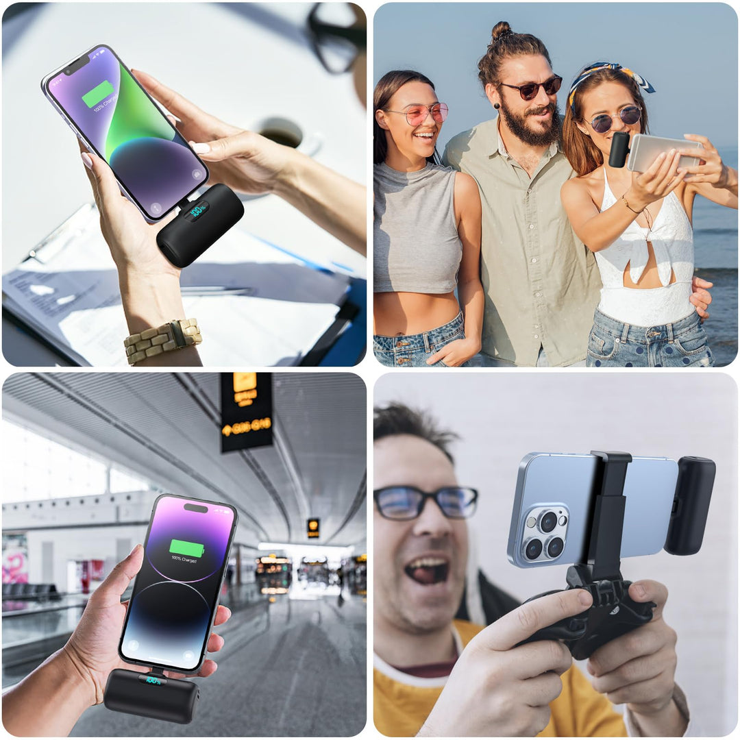 Feob Mini Power Bank 5000 mAh con carga rápida y pantalla LED