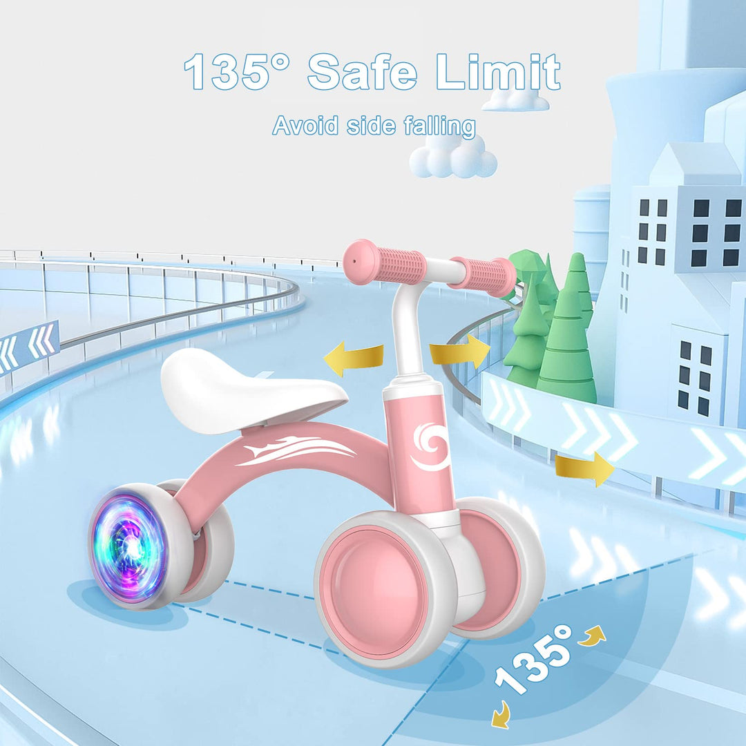 Bicicleta de equilibrio Gamefimy 4 ruedas con luces para bebe