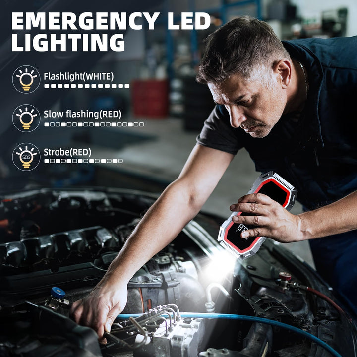 Arrancador de Bateria Dechanie 5000A con Compresor 12V