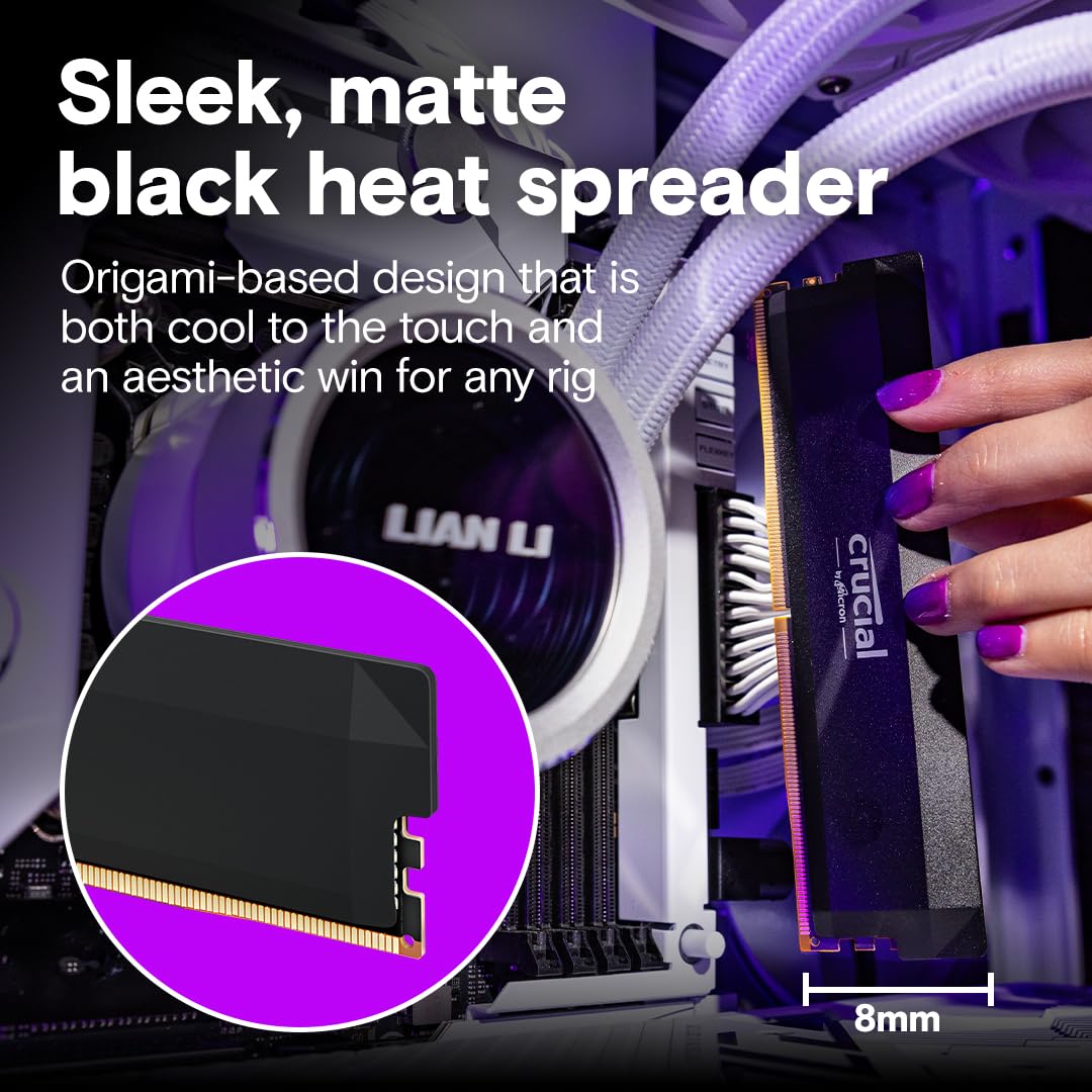 Crucial Pro DDR5 64 GB (2×32 GB) 6000 MHz CL40 – Kit Negro