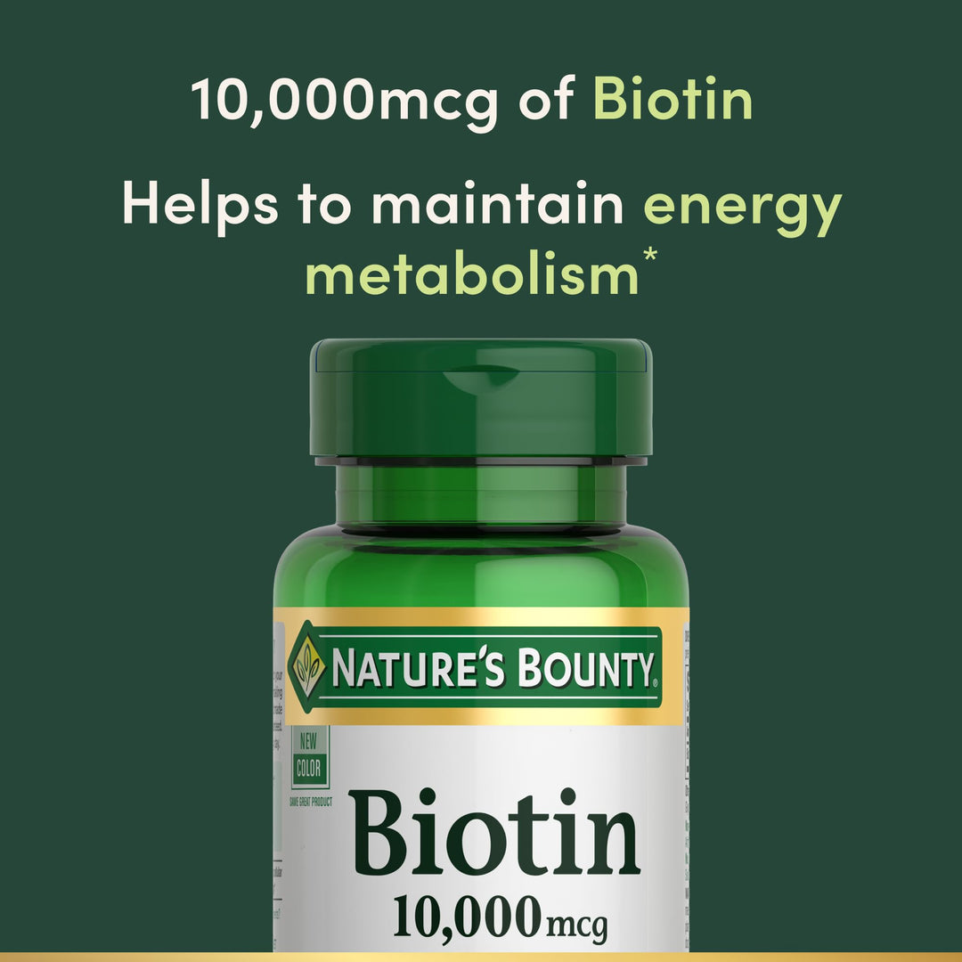 Biotina 10 000 µg Nature’s Bounty – 120 cápsulas blandas