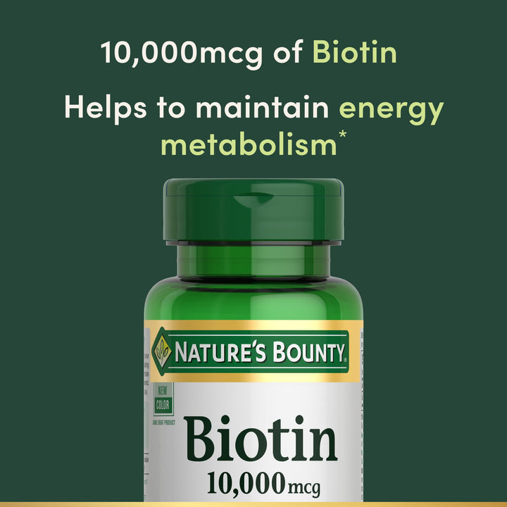 Biotina 10 000 µg Nature’s Bounty – 120 cápsulas blandas