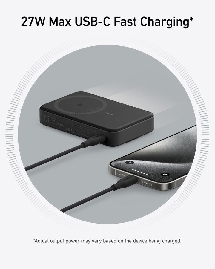 Anker MagGo Power Bank 10000 mAh 15W Qi2 con soporte y pantalla inteligente