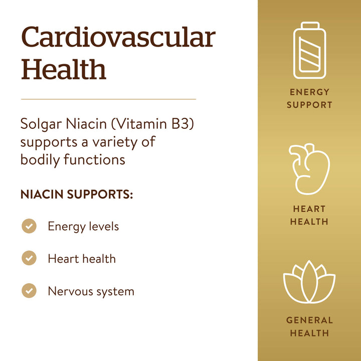 Niacina (Vitamina B3) Solgar 500 mg - 250 capsulas vegetales