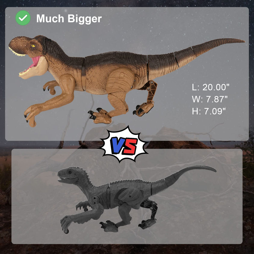 Dinosaurio Robot IQKidz T-Rex RC con Luces, Vapor y Sonido