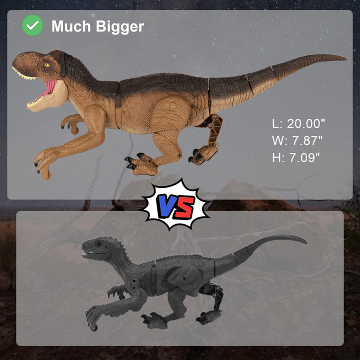 Dinosaurio Robot IQKidz T-Rex RC con Luces, Vapor y Sonido