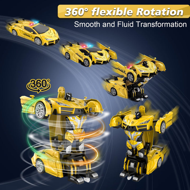 Carro Robot LNNKINE 2en1 Policia Rc con Luces LED