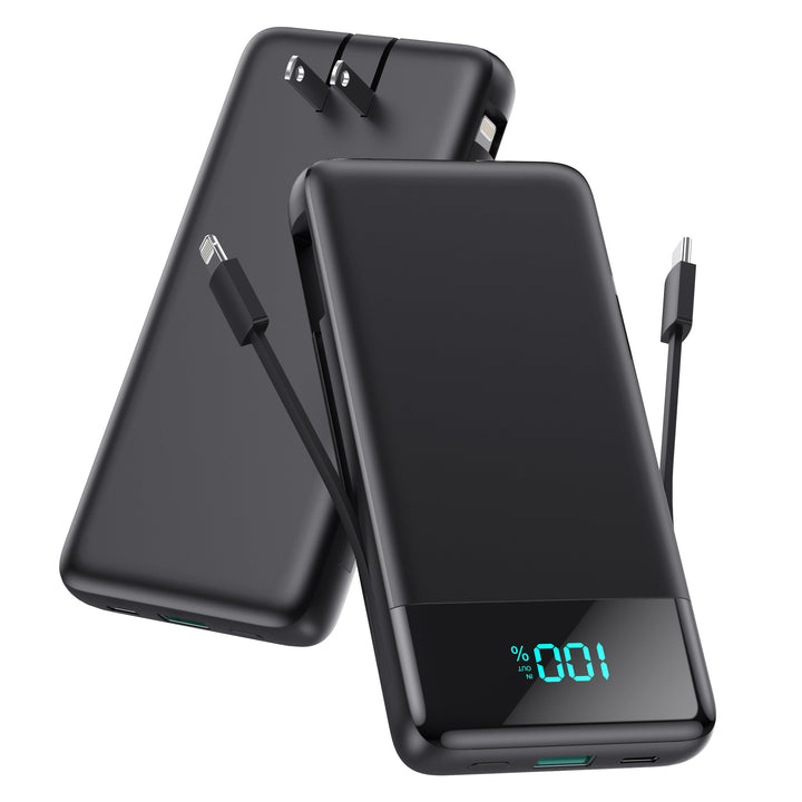 Fochew Power Bank 13800 mAh con enchufe y carga rápida USB-C