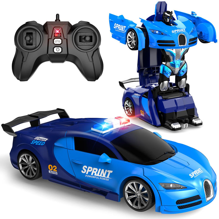 Carro Robot AONEPTR 2en1 Rc Azul con Luces LED