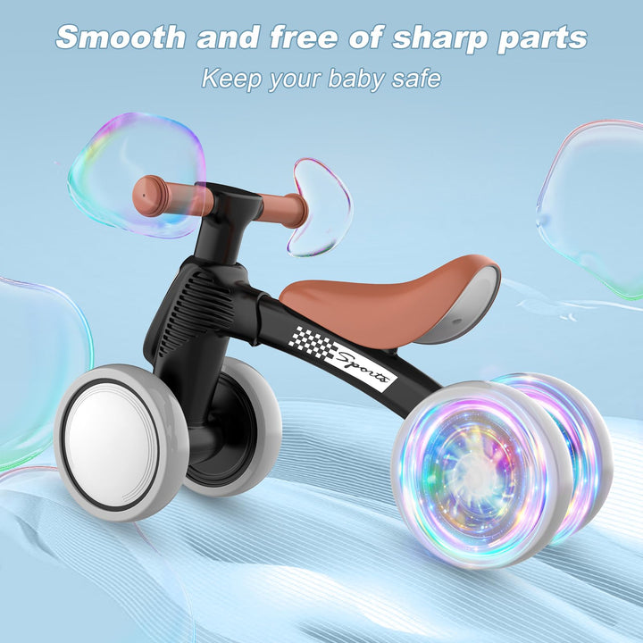 Bicicleta de equilibrio WETIFY 4 ruedas con luces LED para bebe