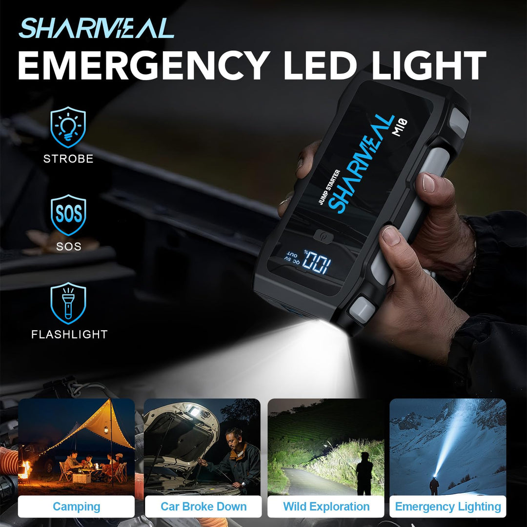 Arrancador de Bateria Sharmeal M10 5000A Portatil 12V