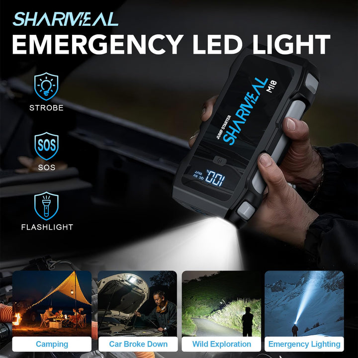 Arrancador de Bateria Sharmeal M10 5000A Portatil 12V