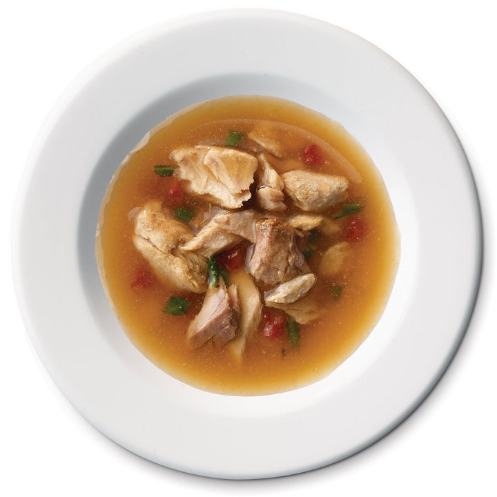 Comida humeda Purina Fancy Feast Broths mariscos 12 sobres