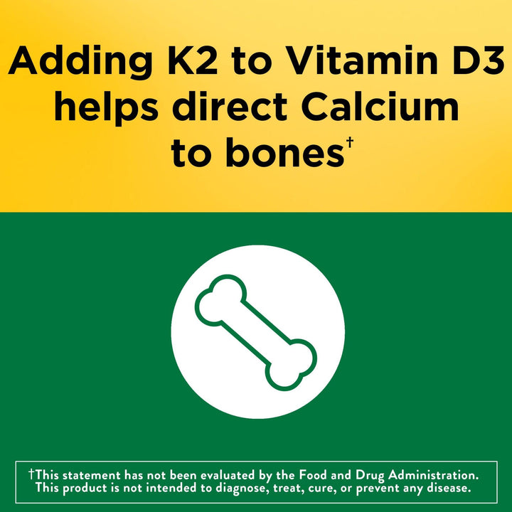 Nature Made Vitamina D3 + K2 5000 IU 30 softgels
