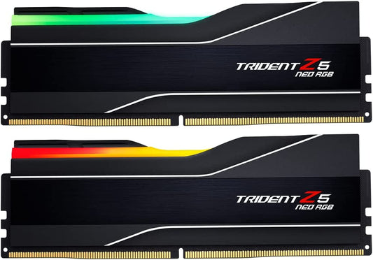 G.SKILL Trident Z5 Neo RGB Series (AMD Expo) DDR5 RAM 64GB (2X32Gb) 6000Mt/S CL30-40-40-96 1.40V Desktop Computer Memory UDIMM - Matte Black (F5-6000J3040G32GX2-TZ5NR)