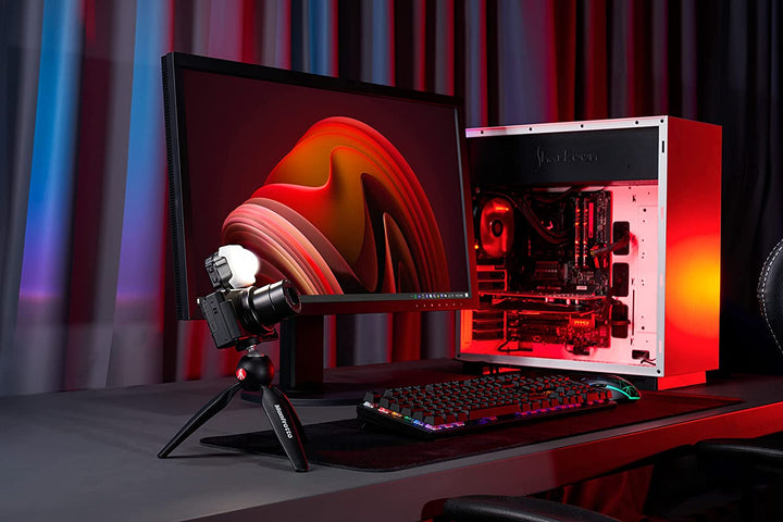 Manfrotto MTPIXIMII-B, PIXI Mini Tripod with Handgrip for Compact System Cameras, for DSLR, Mirrorless, Video, Made in Italy, Technopolymer and Aluminum, Black