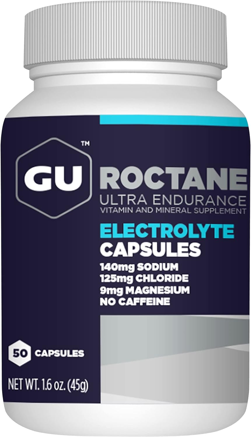 GU Energy Roctane Ultra Endurance Electrolyte Capsules,Informed Choice, Energy for Before, during or after Any Workout, 50-Count Bottle