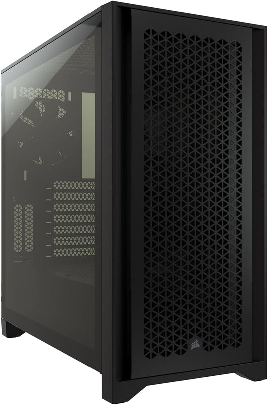 CORSAIR 4000D AIRFLOW Tempered Glass Mid-Tower ATX Case - High-Airflow - Cable Management System - Spacious Interior - Two Included 120 Mm Fans - Black