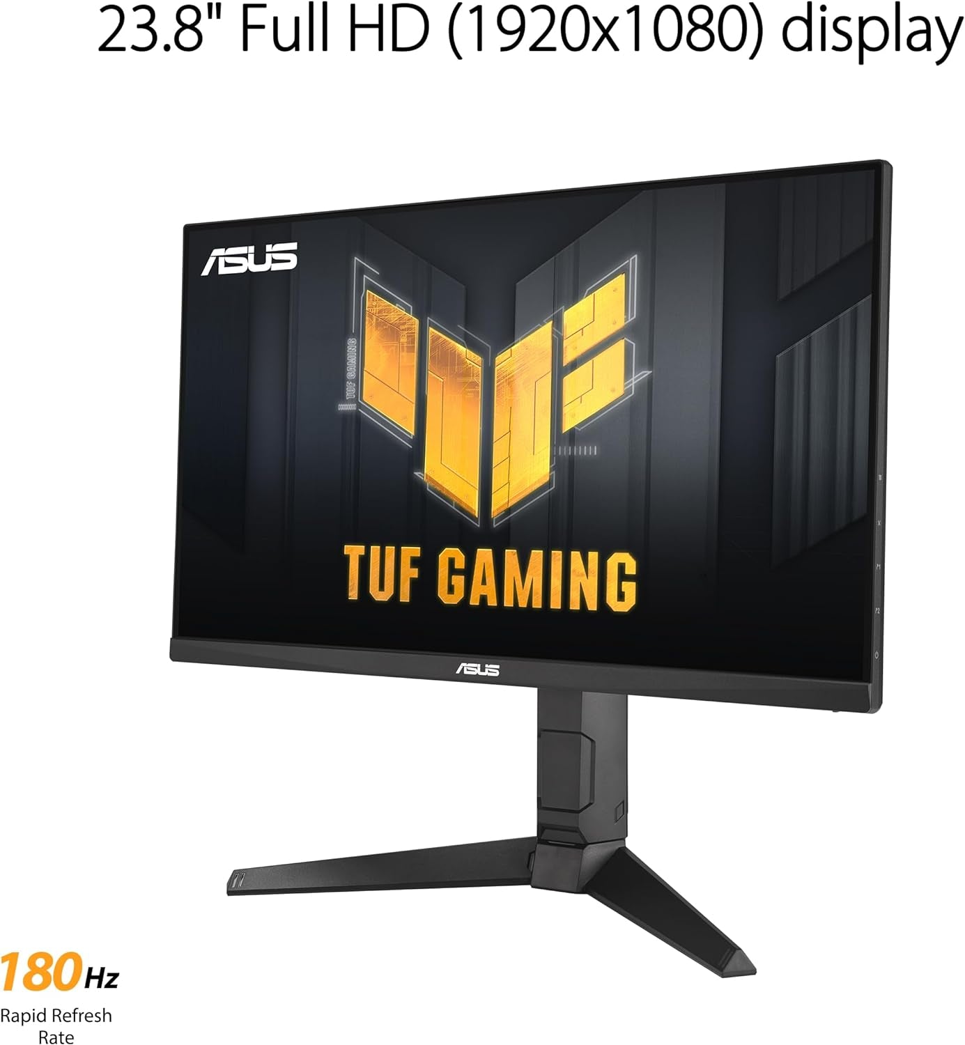 ASUS TUF Gaming 24” (23.8” Viewable) 1080P Monitor (VG249QL3A) - Full HD, 180Hz, 1Ms, Fast IPS, ELMB, Freesync Premium, G-SYNC Compatible, Speakers, Displayport, Height Adjustable, 3 Year Warranty