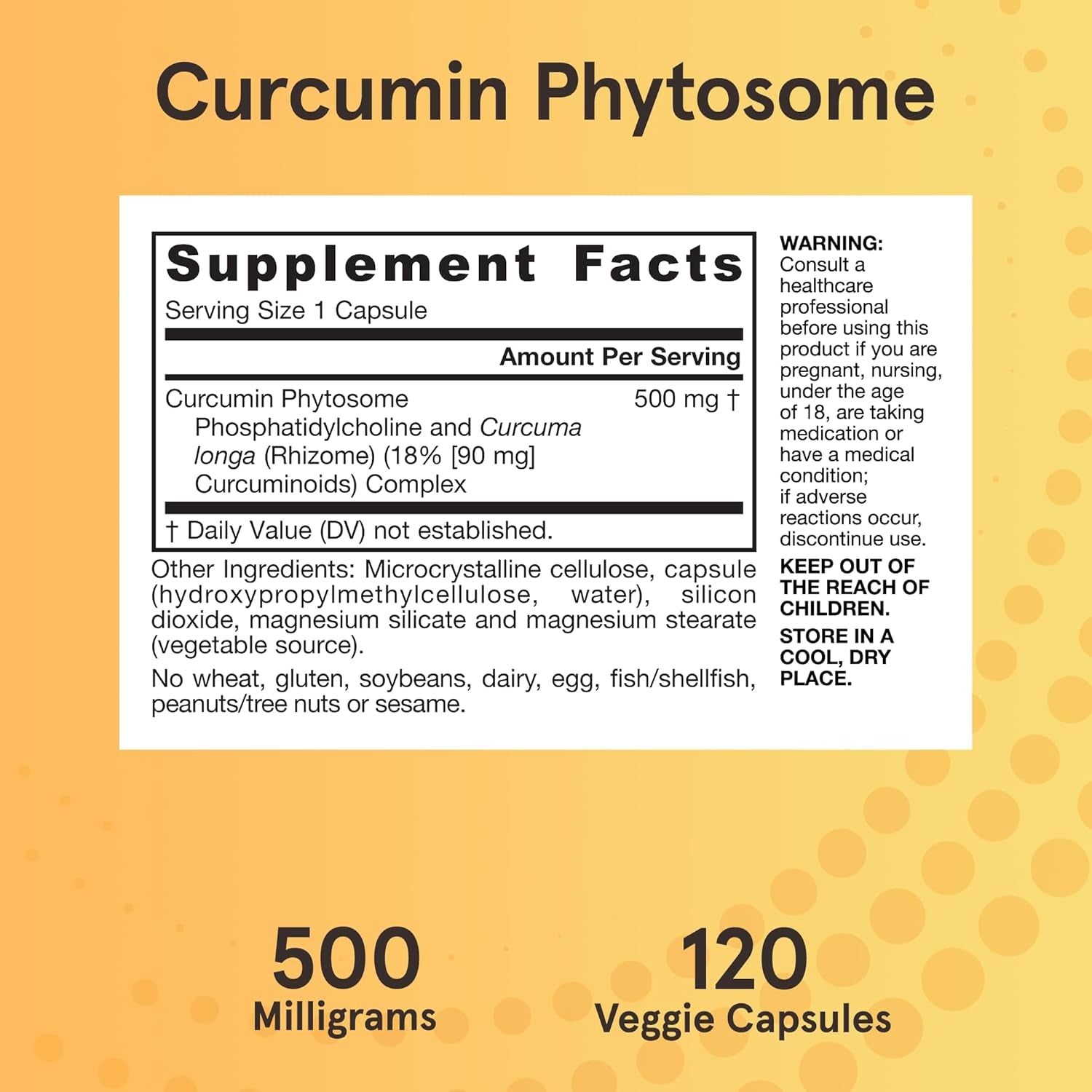 Jarrow Formulas Curcumin Phytosome 500 Mg - 120 Veggie Capsules - Formulated with Meriva - Antioxidant Support Supplement - Joint Health & Support - 60 Servings