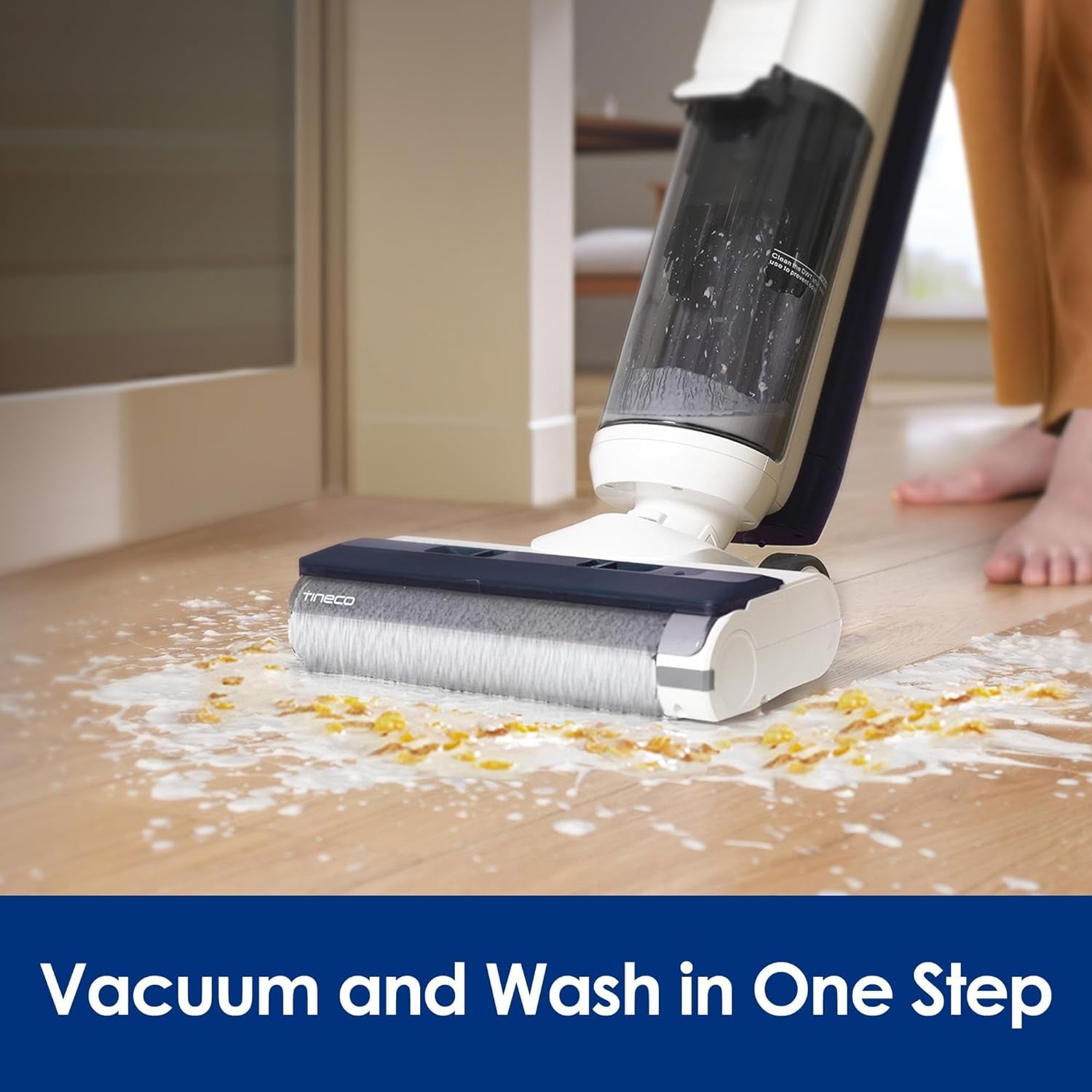 Tineco Ifloor 5 Breeze Complete Wet Dry Vacuum Cordless Floor Washer, One-Step Cleaning for Hard Floors, Edge Clean, Auto Self-Cleaning, Lightweight & Cordless Design